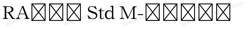 RA花胡蝶 Std M字体转换